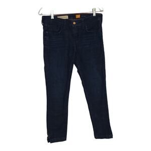 Pilcro and the Letterpress Stet Ankle Skinny Jeans Hem Slit Dark Wash Women 28